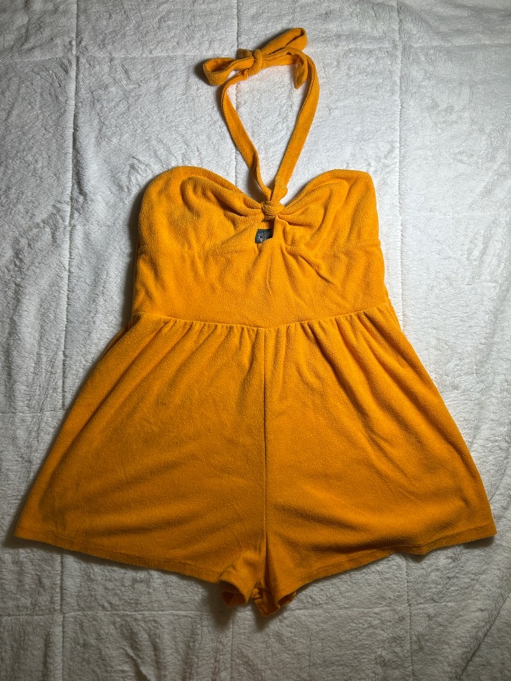 Wild Fable Orange Halter One-Piece Romper